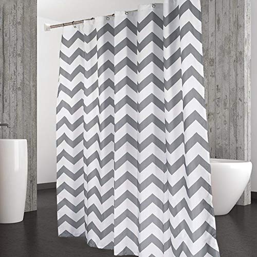 Preisvergleich Produktbild LinTimes Grauer Duschvorhang, maschinenwaschbarer, wasserabweisender, schimmelresistenter Duschvorhang aus Polyester, 180 x 180 cm (72 x 72 Zoll)