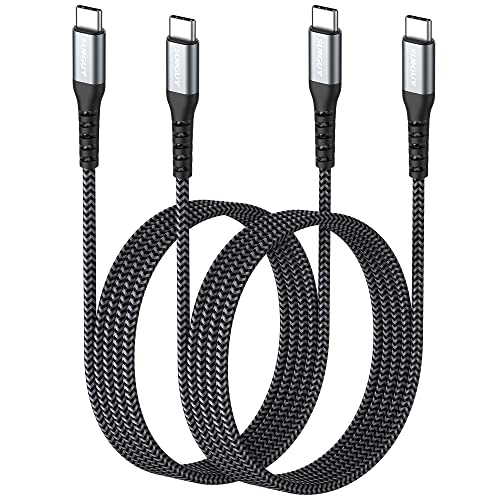 SUNGUY Cable USB C a USB C 60W [1.5m x 2] Cable carga rápida tipo C a tipo C Compatible con iPad Pro, MacBook Pro, iPad Air, Samsung S22 S21 S10, Xiaomi, Huawei, Oneplus, Switch, etc Cover