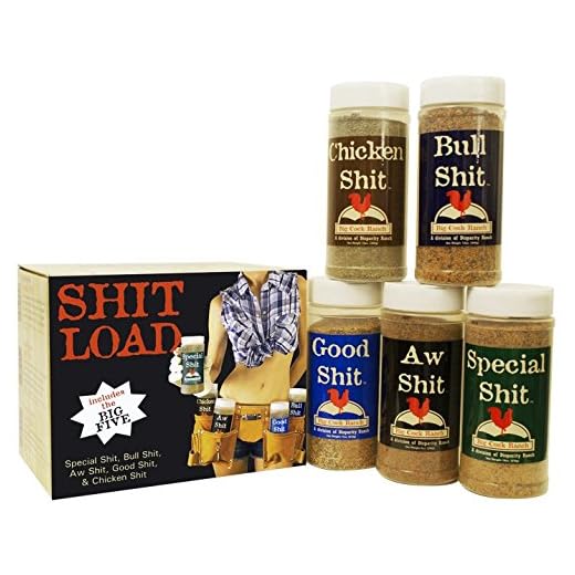 Special Shit - Shit Load Big 5 Sampler (Pack of 5 Seasonings with 1 each of Bull, Special, Good, Aw, Chicken