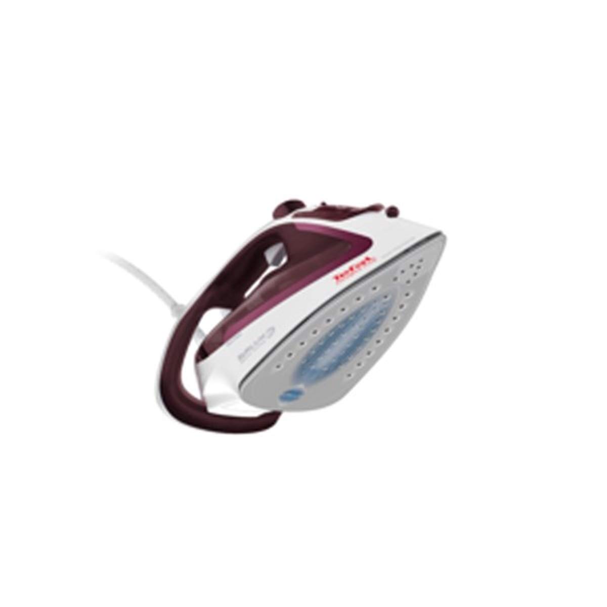 Tefal FV5716 Easygliss Plus Plancha de vapor, 190 g/min, golpe de vapor, vapor vertical, abertura XL de llenado de agua, bandeja estable, suela Durilium AirGlide, color blanco/burdeos