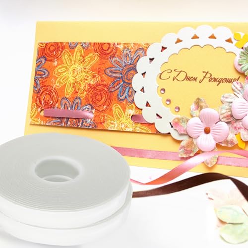 Image of 6 Rolls Double Sided Heavy Duty Foam Tape 18mm x 2mm x 5m, Weatherproof Adhesive for Indoor & Outdoor Use, Ideal for Home, Office, Car, Gap Filling, Decorative Mountings, and Trim