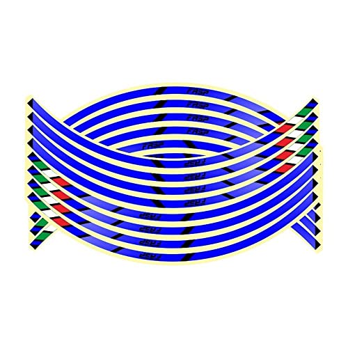 48Pcs 17/21Inch Motorcycle Rim Stripes Decals, Strips Motorcycle Wheel Stickers Car Reflective Rim Tape Motorbike Bicycle Auto Decals Universal #TOP5