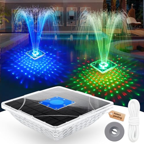 ChlorStar Solar Pool Fountain with Light, Dark Blue