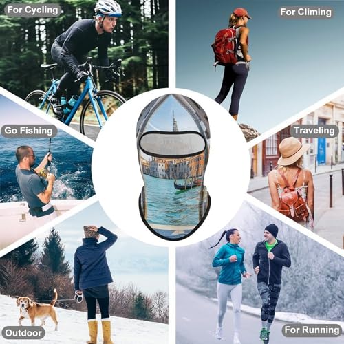 Balaclava Italian Water City para Hombres y Mujeres, Máscara Facial de Protección Solar Respirable con Cobertura Total del Cabeza para Senderismo, Ciclismo, Correr, Conducción miniatura 6