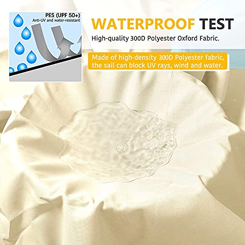 Voile d'ombrage rouge 4x7m imperméable avec kit de fixation complet