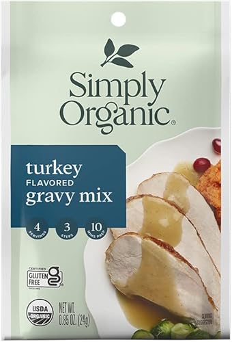 Simply Organic Roasted Turkey Flavored Gravy Mix, Certified Organic, Gluten-Free | 0.85 oz