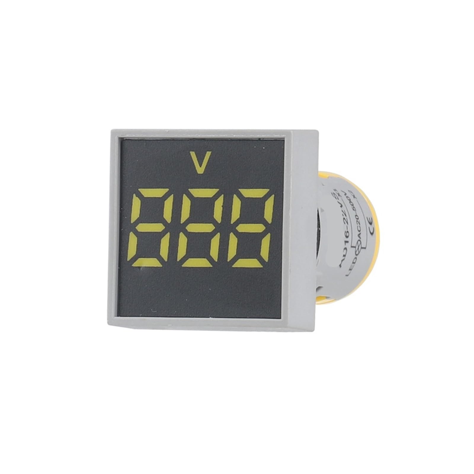AUOQKQUT 1pc Voltmeter Square Panel LED Digital Voltage Meter Indicator Light Tester YELLOW AC20-500V 28X28MM