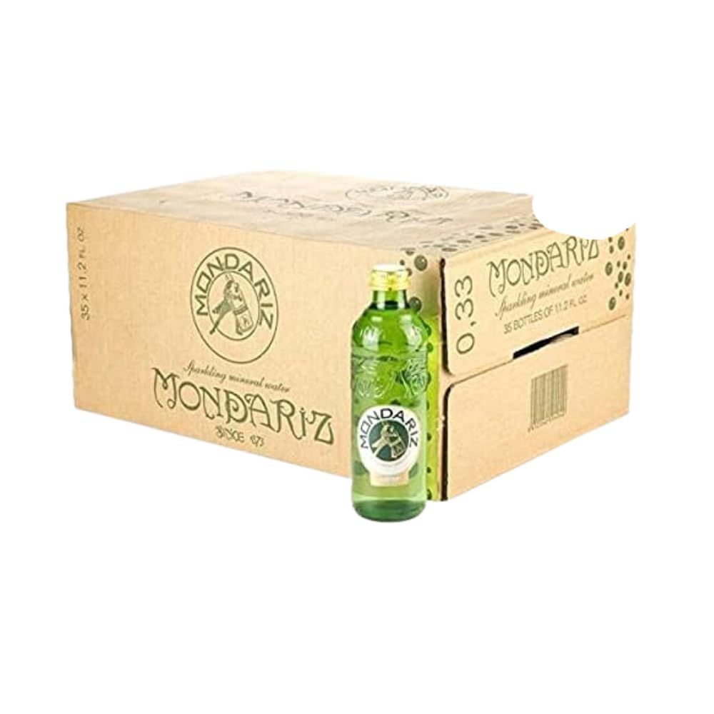 Agua Mineral Natural con Gas Mondariz Caja de 35 Botellas de 33 cl Formato Cristal