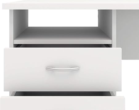 Tvilum Whitman Desk with 3 Drawers, White