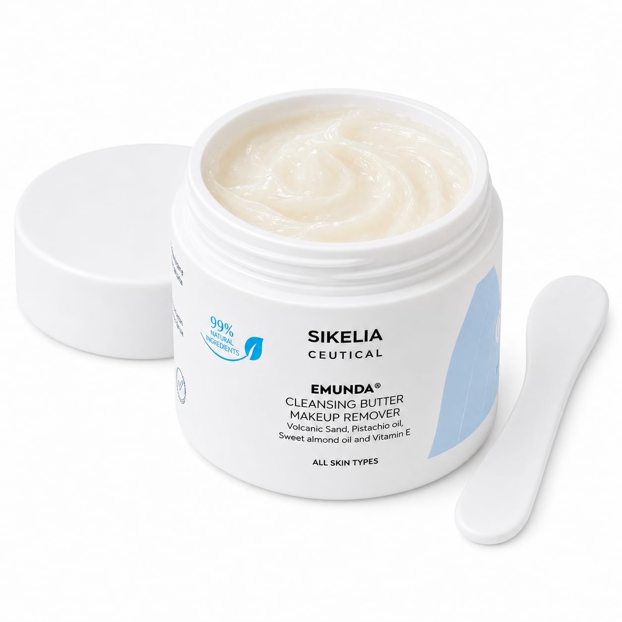 SIKELIA CEUTICAL EMUNDA Burro Struccante e Detergente Viso, 100ml | Naturale 99%, Balsamo Struccante, Pelle Sensibile e Occhi, Doppia Detersione