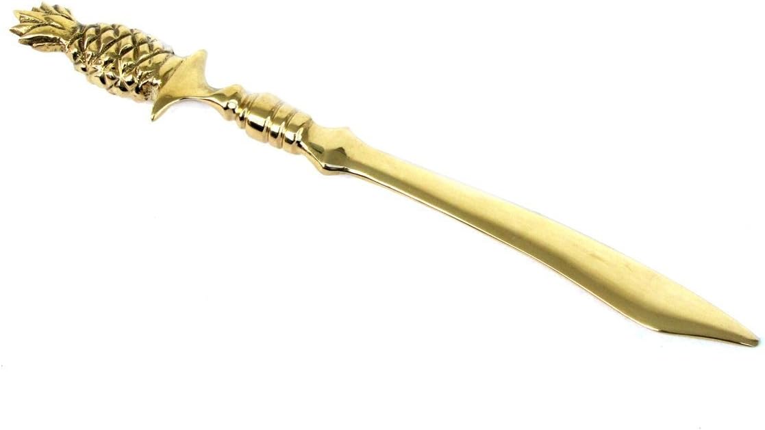 TG,LLC Treasure Gurus Heavy Solid Brass Pineapple Letter Opener