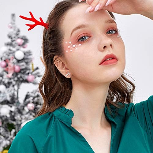 CASSIECA 3 Pairs 925 Sterling Silver Christmas Stud Earring for Women Girls Cute Christmas Tree Earrings Xmas Deer Stud Earrings Candy Small Sleeper Studs Gift for Christmas