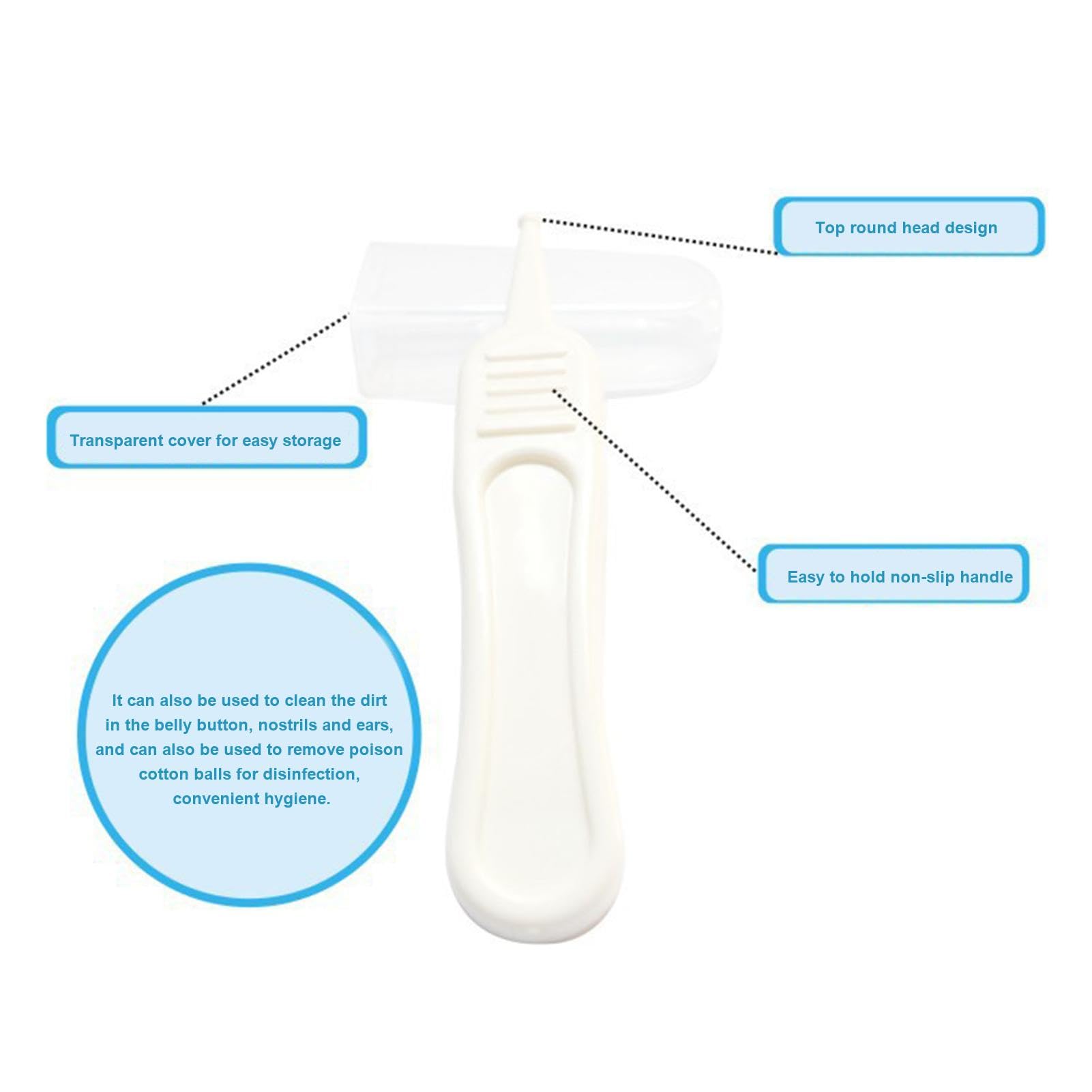 Pince à épiler de nez pour bébé, pince de nettoyage de nez pour bébé, pince de nettoyage de nez à tête ronde, outil de nettoyage des oreilles de bébé, pince portable pour nettoyer les conduits