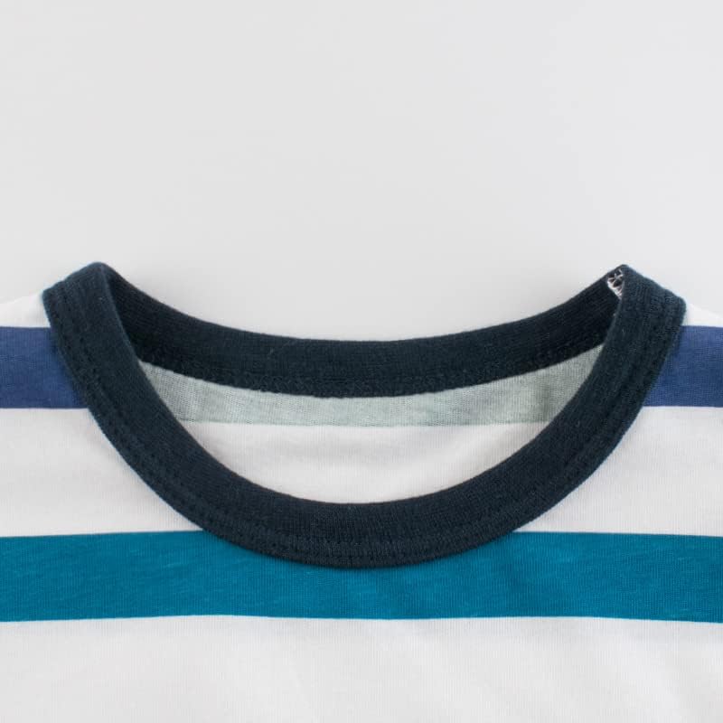 Stripe T Shirt Toddler Boys and Girls Kids Short Sleeve Shirts Rainbow - Image 2