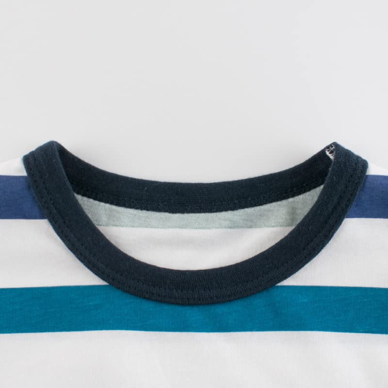 Stripe T Shirt Toddler Boys and Girls Kids Short Sleeve Shirts Rainbow2