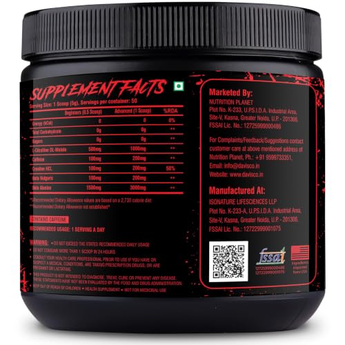 Image of Nutrition Planet Blood Shower Pre Workout (250G - Cola, 50 Servings),Powder