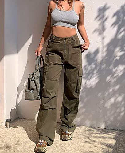 VDTDNK Womens Casual High Waisted Jogger Cargo Pants with Pockets4