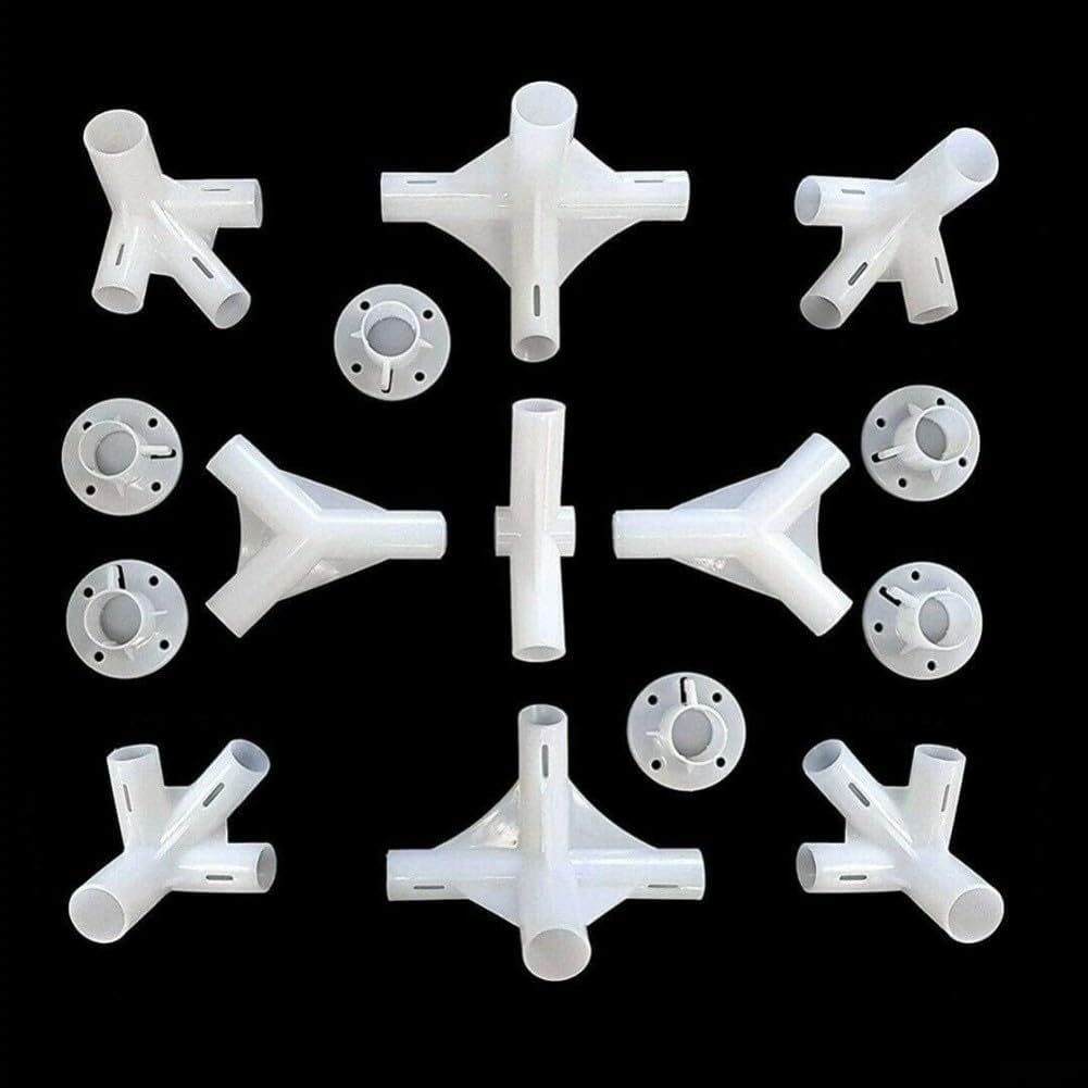 Heavy Duty Gazebo Awning Replacement Parts Kit With 25mm 19mm Tube Connectors For Tent Corner And Center Feet(15pcs)