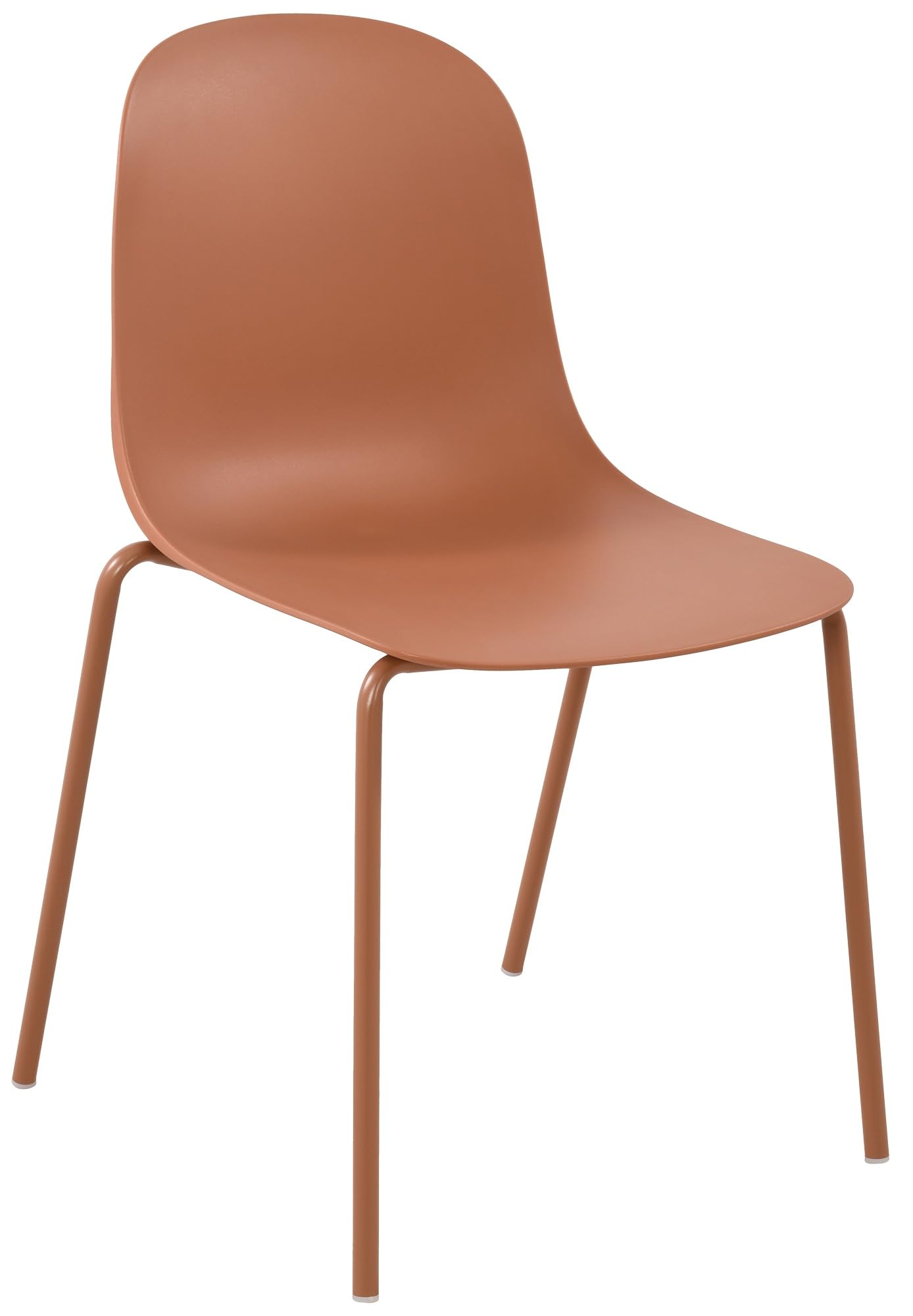 Chaise d'extérieur empilable anti-UV Hardin terracotta fauteuil jardin