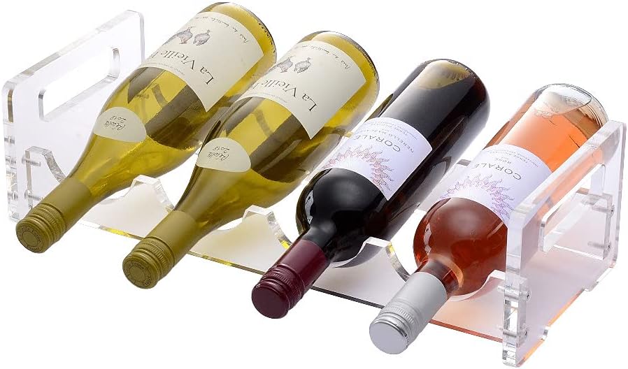 クーアイ Kuai アクリル ワインボトルラック ワイン シャンパン ホルダー スタンド ワインラック ワイン収納 透明 おしゃれ クリア 3年保証