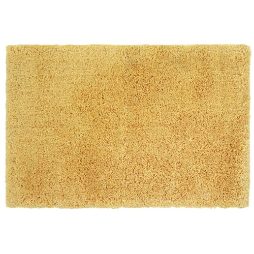 DaiDo 玄関マット EVELYN エブリン 60x90cm 黄色 ゴールド 室内 おしゃれ 大きめ ふわふわ 風水