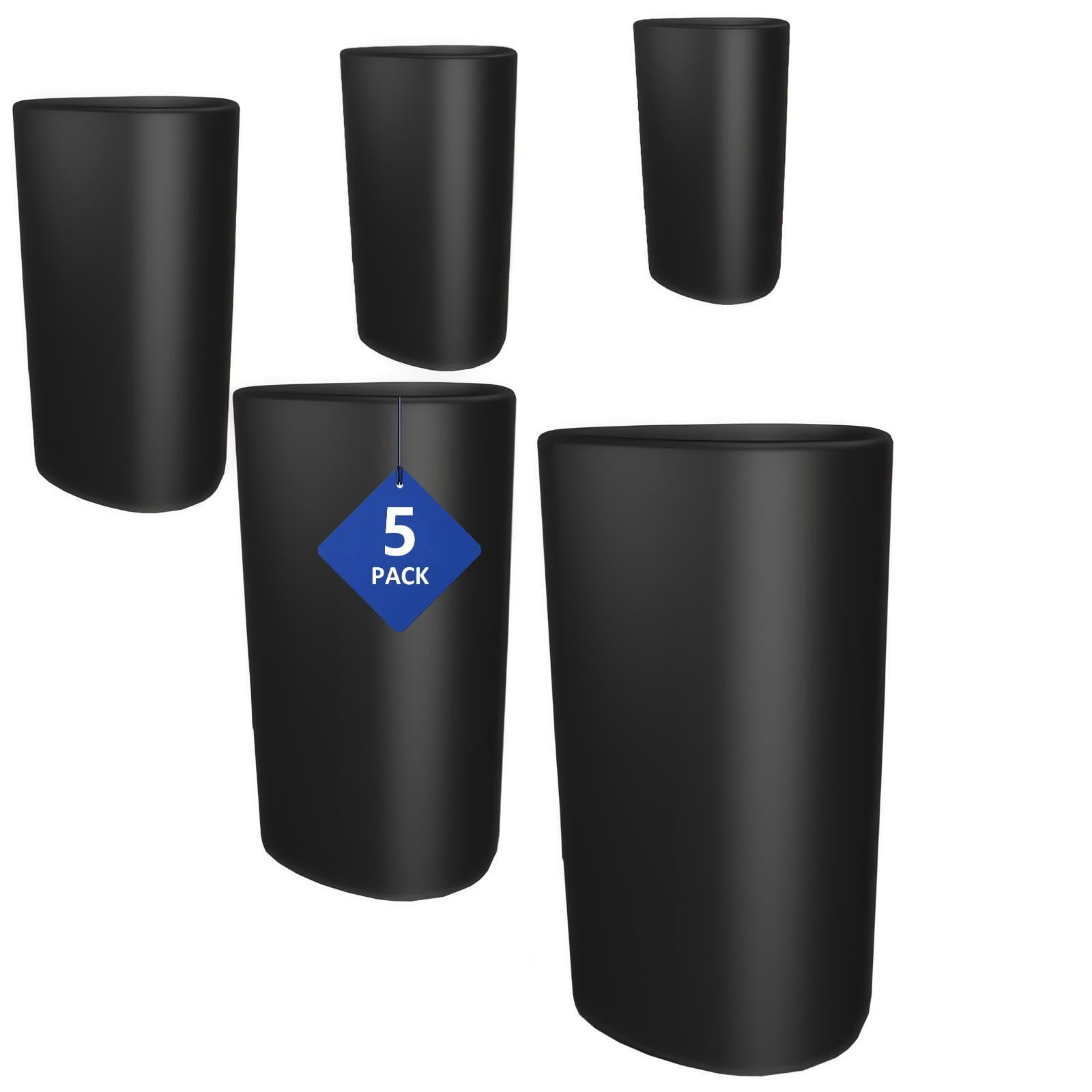 Hair Tool Organizer Wall Mount, Adhesive Comb Organizer, Hairbrush Holder-5 Piece Set.Only Suitable for Hair Tools with a Round Handle Ø 2.5cm or Smaller. (Black)