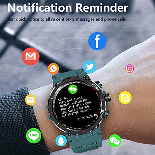 Skykinger-Reloj-Inteligente-Hombre-Smartwatch-Hombre-con-Llamadas-Pulsometro-Presion-Arterial-Monito-de-SuenoPodometro-Pulsera-Reloj-Impermeable-para-Android-iOS-y-Xiaomi-iPhone