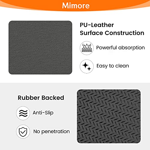 Mimore Coffee Mat - 18x24 Inch Grey Countertop Mat - Absorbent, Hides Stains, Rubber Backed - Dish Drying Mat Fits Under Coffee Maker or Espresso Machine (Compatible with Ninja Luxe Cafe) - Image 2