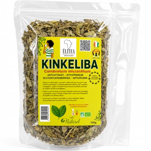 Feuilles de Kinkéliba PAQUET XXL Cote d'ivoire en Feuille – Très parfumé 100g | 100% Naturelles | Tisane Détox, Drainante & Digestive | Plante Traditionnelle Africaine