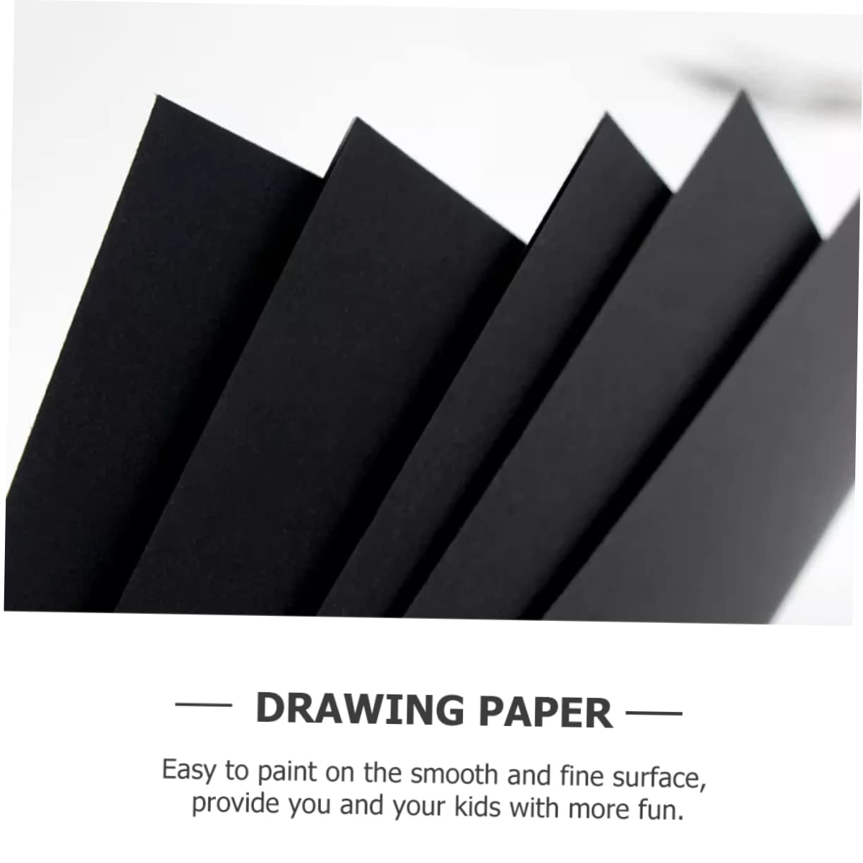 Papier à Dessin Noir Surface Lisse pour Garçon et Filles 100 Pièces