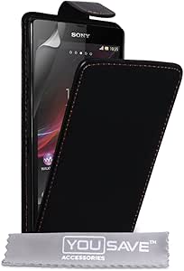 Cadorabo Custodia per Sony Xperia Z1 in Nero Profondo - Protezione