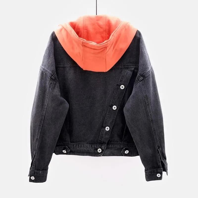 Veste en jean à capuche pour sorties urbaines décontractées