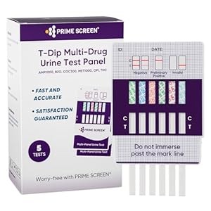 Prime Screen 6-in-1 Urin Drogentest, 5er Pack