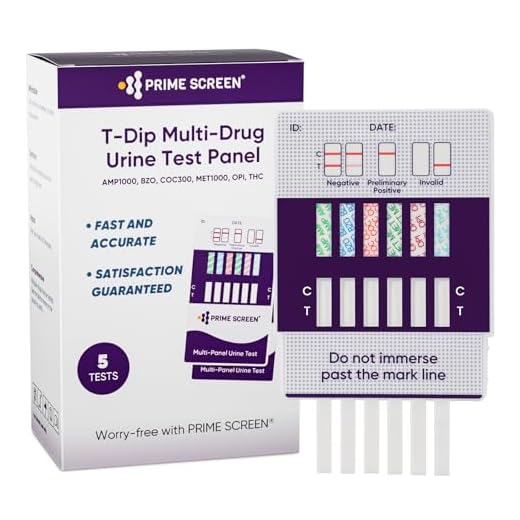 Prime Screen Drogentest schnelltest 6-in-1 Urin Drogentest 5x Drogentest auf Cannabis THC Kokain Opiate Methamphetamin Amphetamine Benzodiazepine Drug Test