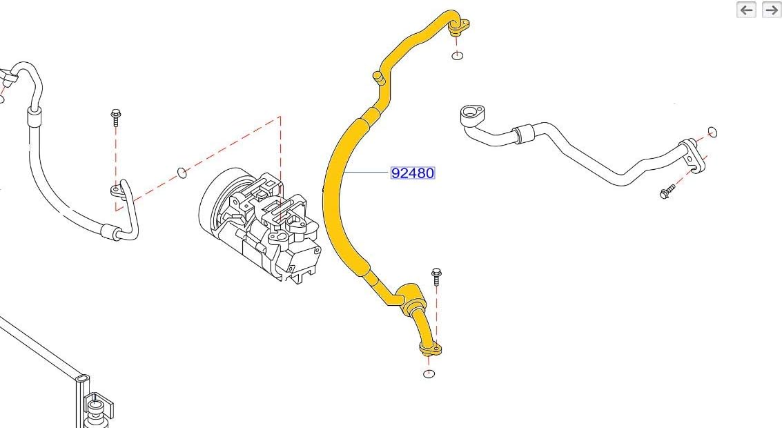 Nissan Genuine 92480-ZN50A Flex Hose