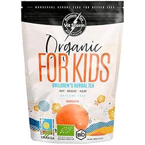 Infusion Fruits Rouges BIO – Tisane sommeil Enfant – Confort Digestif – Sans Théine – Rooibos, Fenouil, Camomille, Mélisse, Banane, Fraise, Myrtille, Framboise, Thé en Vrac 100 g – VITSTORM