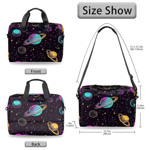 Maletín para portátil 15.6" patrón Colorful Planet miniatura 6