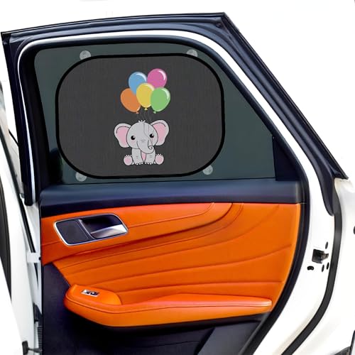 JELLYBABABABY Lot de 2 pare-soleil de voiture pour bébé avec protection UV, pare-soleil de voiture pour enfants, pare-soleil pour voiture, 45 x 35,6 cm, avec sac