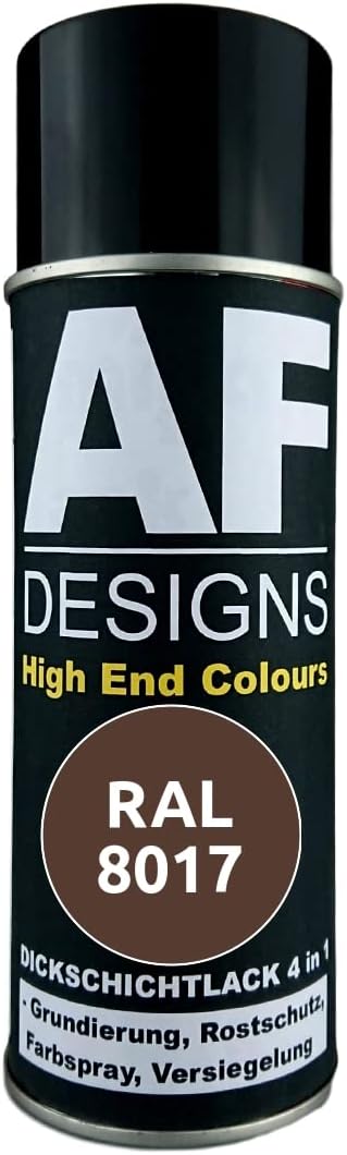 Alex Flittner Designs Rust Protection Paint 4-in-1 RAL 8017 Chocolate Brown Metal Protective Paint Spray Rust Protection Paint Spray Can