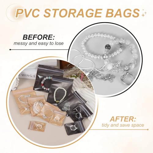 Bolsas plásticas de joyería transparentes para evitar enredos de cadenas 7