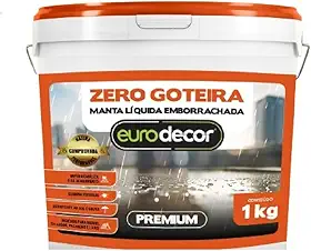 Manta Liquida Emborrachada 1KG Premium Zero Goteira Impermeabiliza Laje Telhado Fachada (Grafite)