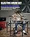 Donner DED-200 Electric Drum Sets with Quiet Mesh Drum Pads, 2 Cymbals w/Choke, 31 Kits and 450+ Sounds, Throne, Headphones, Sticks, USB MIDI, Melodics Lessons (5 Pads, 3 Cymbals)