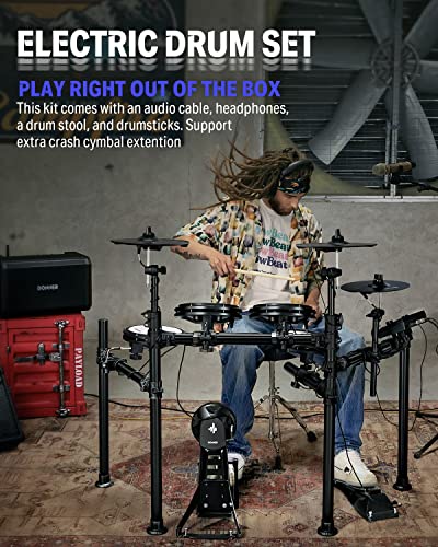 Donner DED-200X 4 Cymbals Electronic Drum Set And Electric Drum AMP 20-Watt - image 7