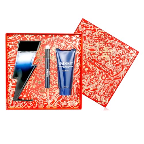 El Mejor Listado de Perfume Carolina Herrera Zapatilla Top 10. 39 Carolina Herrera Bad Boy Cobalt 3-Piece Gift Set for Men (3.4 Ounce Eau de Parfum Spray + 3.4 Ounce Shower Gel + 0.34 Ounce Eau de Parfum Spray)