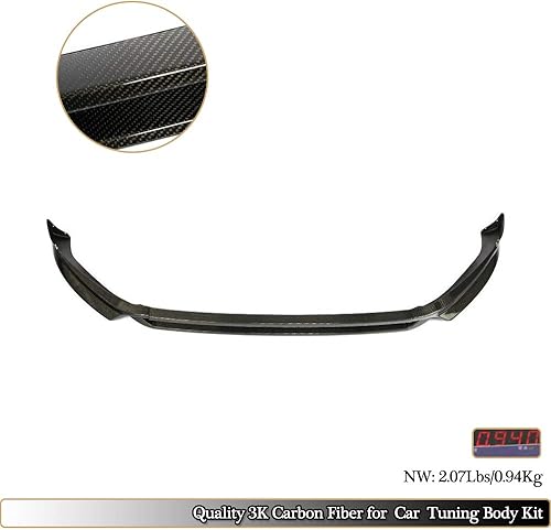 Miniatura 5 de Borde de parachoques delantero compatible con Volkswagen VW Golf VII 7 7.5 MK7.5 Base Hatchback 2018 2019 personalizado fibra de carbono CF barbilla