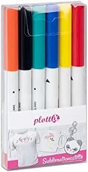 plottiX subliX Sublimation Pens Basic Set 6 Colours