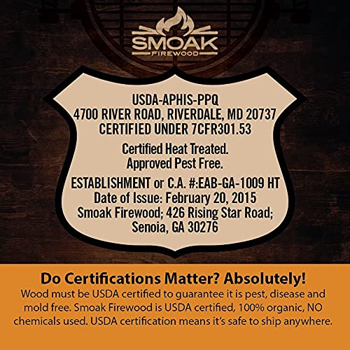 Smoak Firewood’s Cooking Wood Chunks (Competition Grade) Usda Certified For Smoking, Grilling Or Barbequing (Red Oak 8-10Lbs 729 Cubic In.) #TOP4