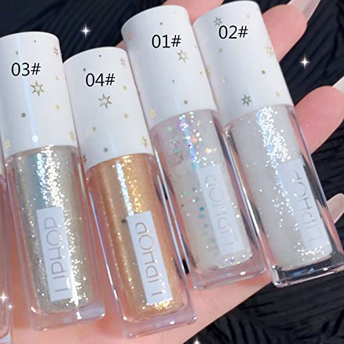 Glitter Liquid Eyeshadow Shimmer Liquid Eyeliner Gel Korean Eye Makeup Glitter Under Eye Shadow Bling Long Lasting Sparkling Loose Glitter Glue For Crystals Eye Glitter Makeup (02 # White Pearl) #TOP6