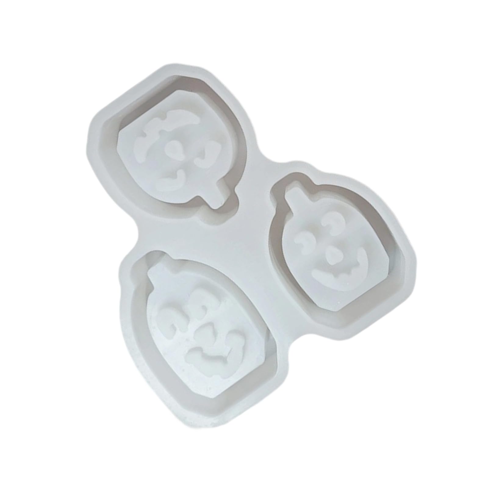 Jazuaiao 3 Cavities Pumpkins Silicone Stand Molds for Epoxy Resin Making Candlestick Tealight Holder Halloween Decoration Halloween Silicone Molds