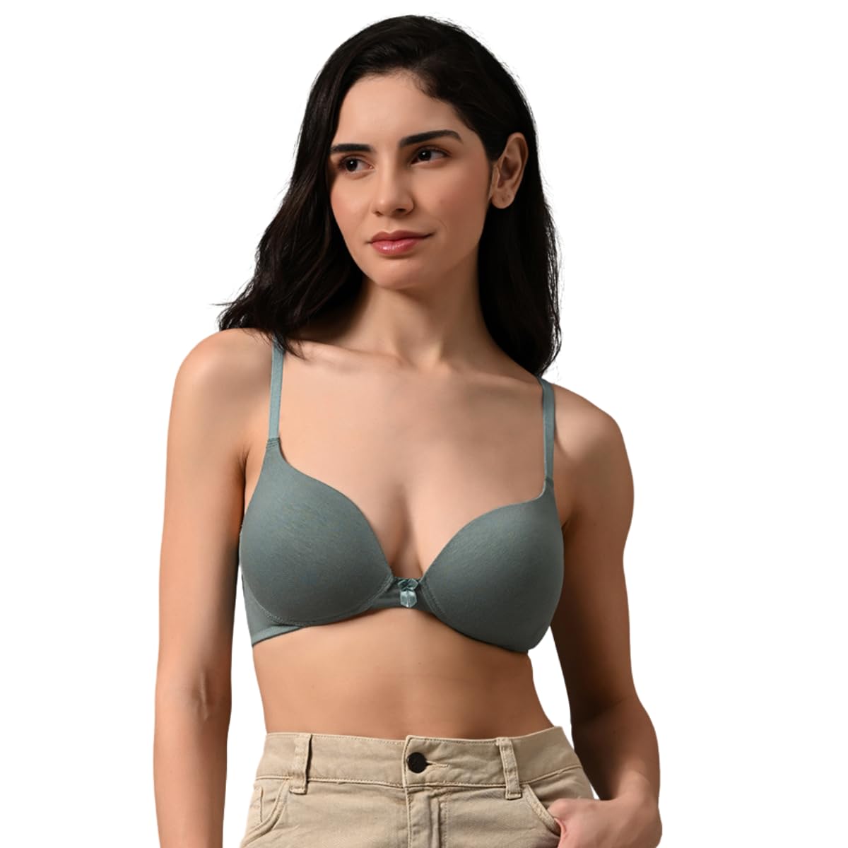 Iris Cotton T-Shirt Bra for Women | Seamless Non-Wired Everyday Bra with Light Padding | Full Coverage, Adjustable Straps, Soft Breathable Fabric-image-18